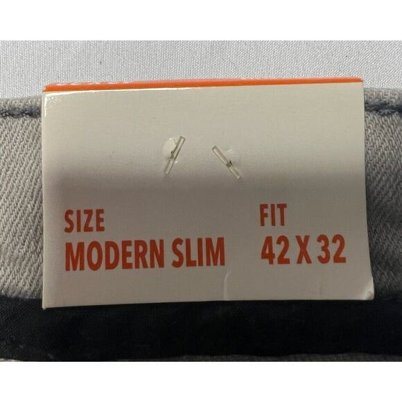 NWT KNRD Kindred Men's Paint Splatter Modern Slim Fit Gray Jeans - Size 42x32 - Picture 6 of 8